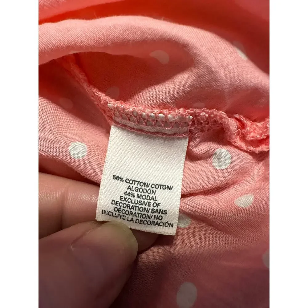 Victoria's Secret Pink Polka Dot Cotton Pajamas Size Large Pants Lightweight - Picture 6 of 8